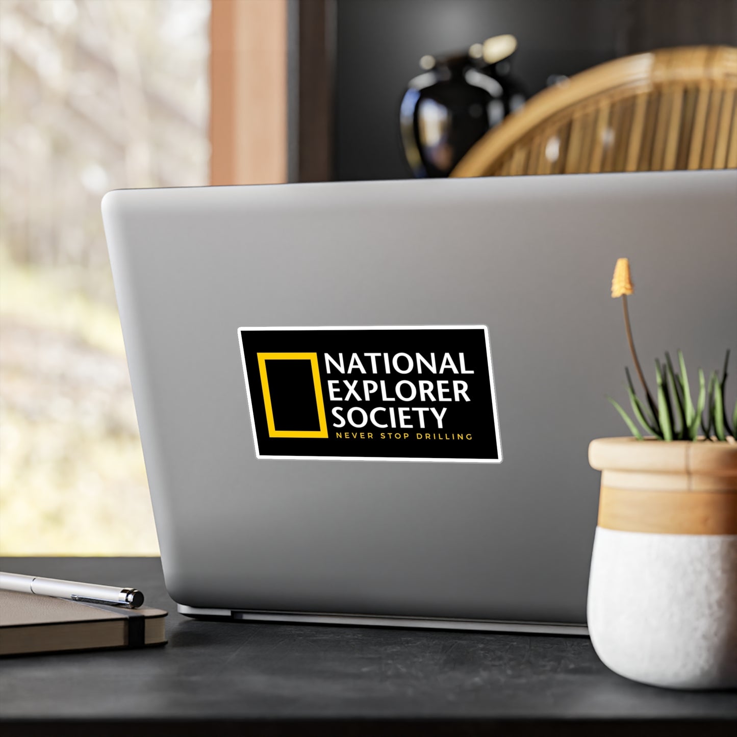 National Explorer Society "Never Stop Drilling" - Vinyl Sticker