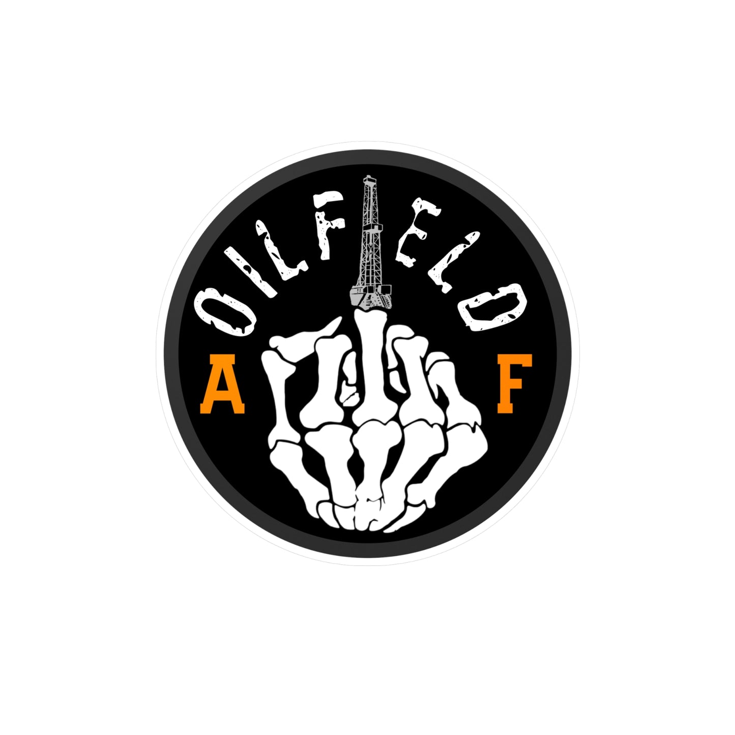 Oilfield AF Skeleton Hand -Vinyl Sticker