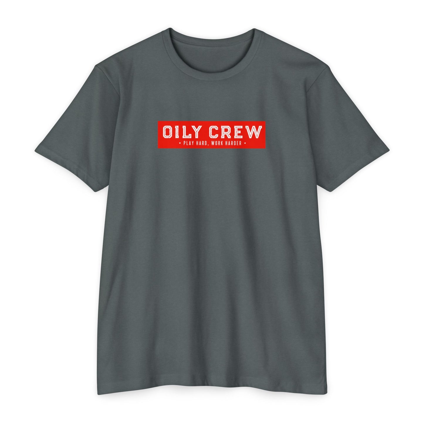 Oily Crew T-Shirt — Retro Red Box Logo