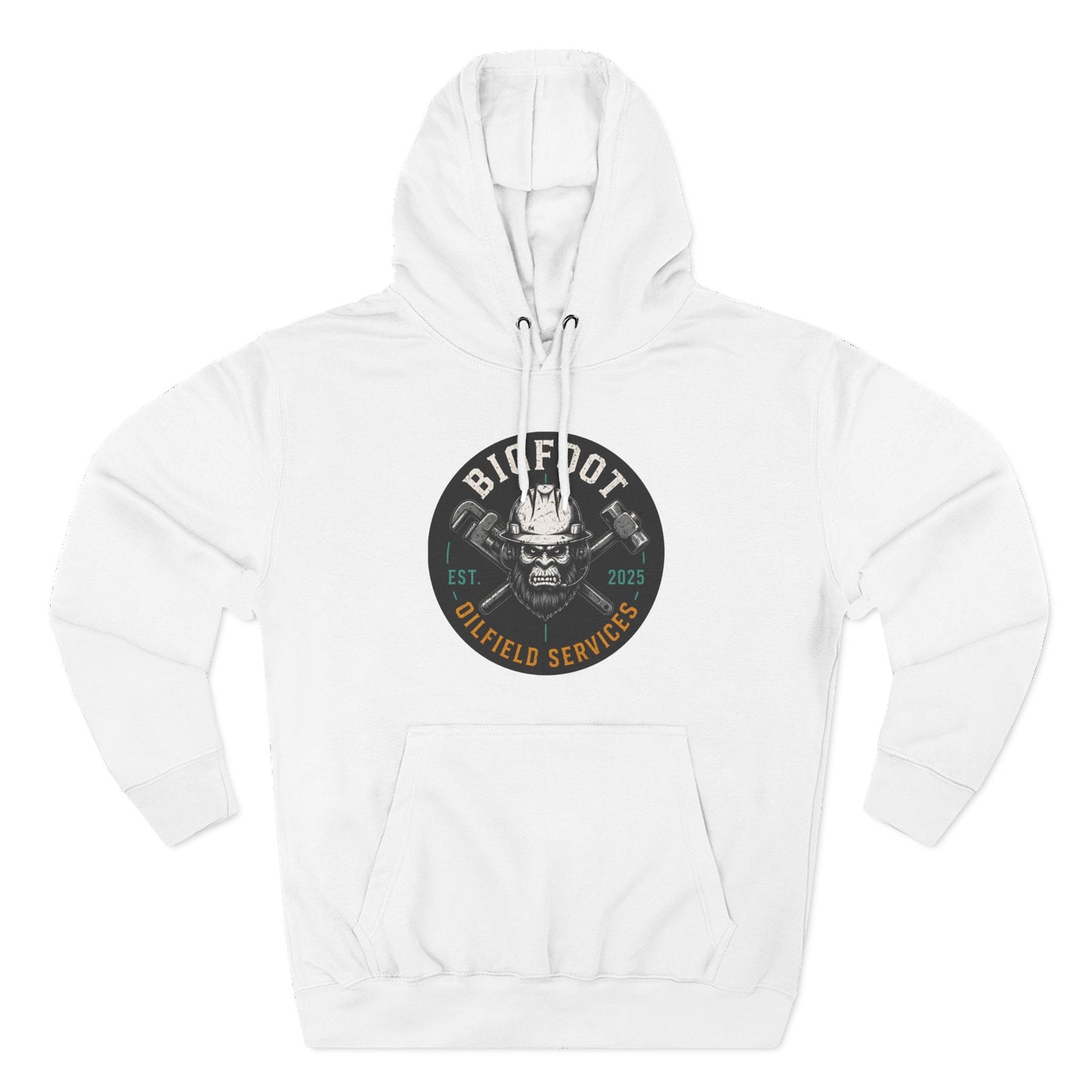 Bigfoot Oilfield Services Hoodie – Vintage Sasquatch Logo Fleece Pullover