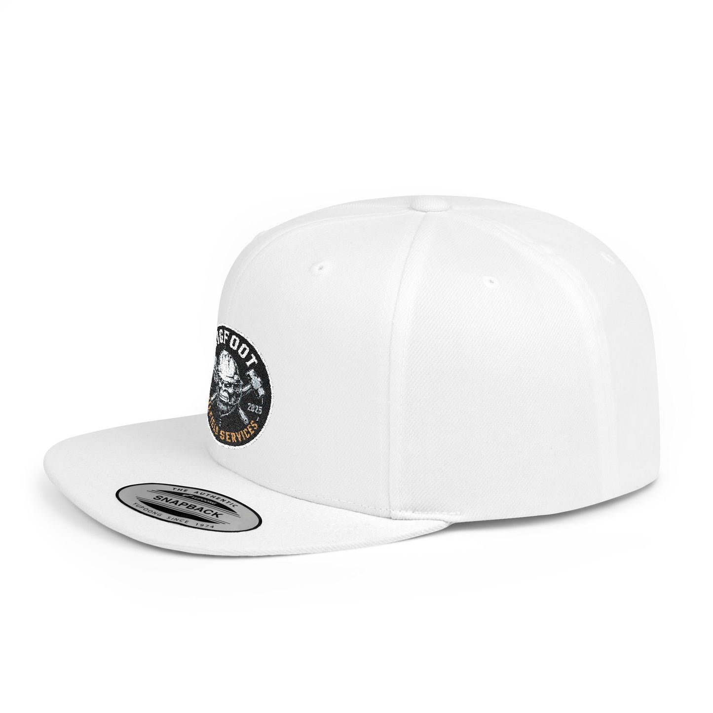 Snapback Hat — 'Bigfoot Is Real' Vintage Circle Logo Flat Bill Cap