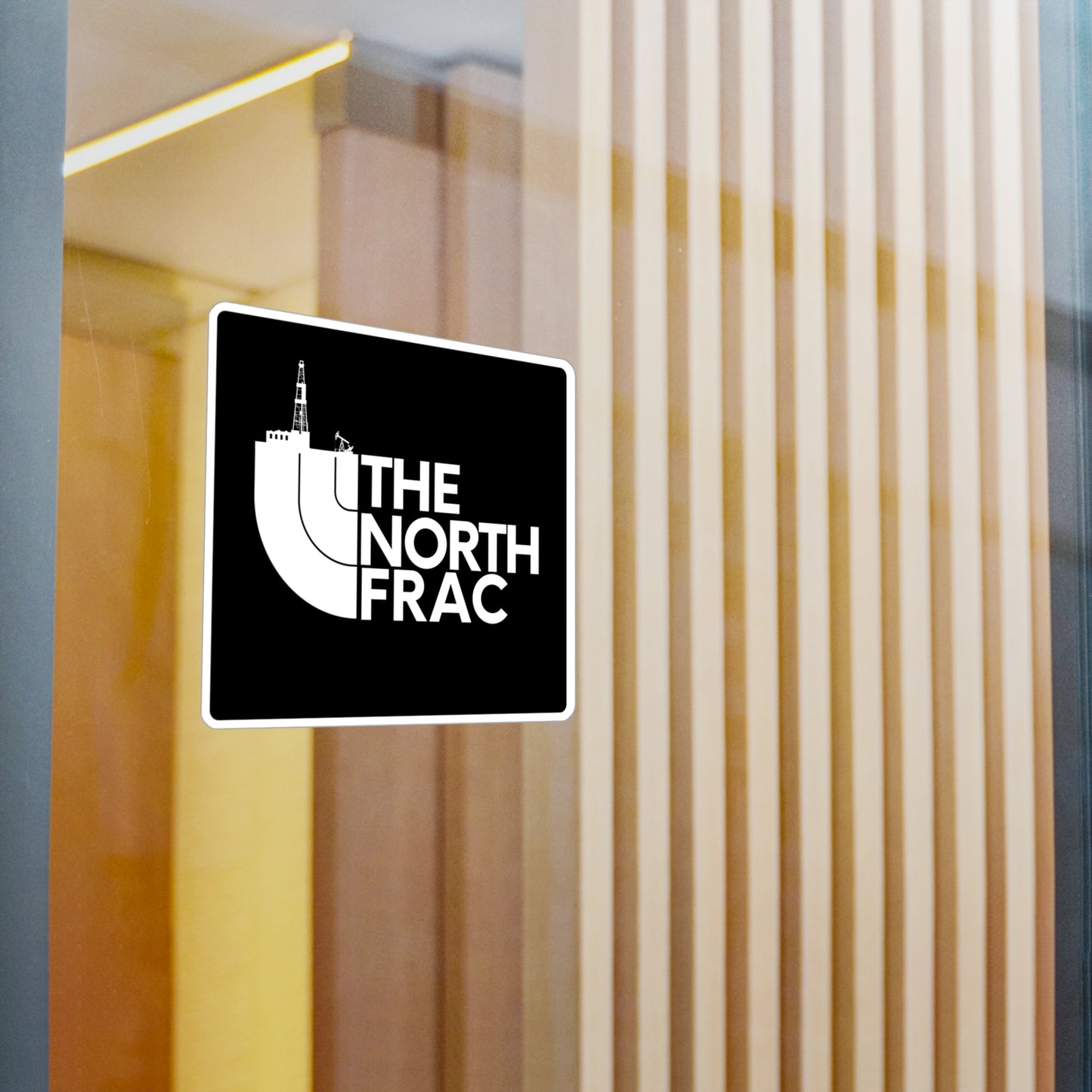 The North Frac Vinyl Sticker — Kiss-Cut Oil Rig Decal