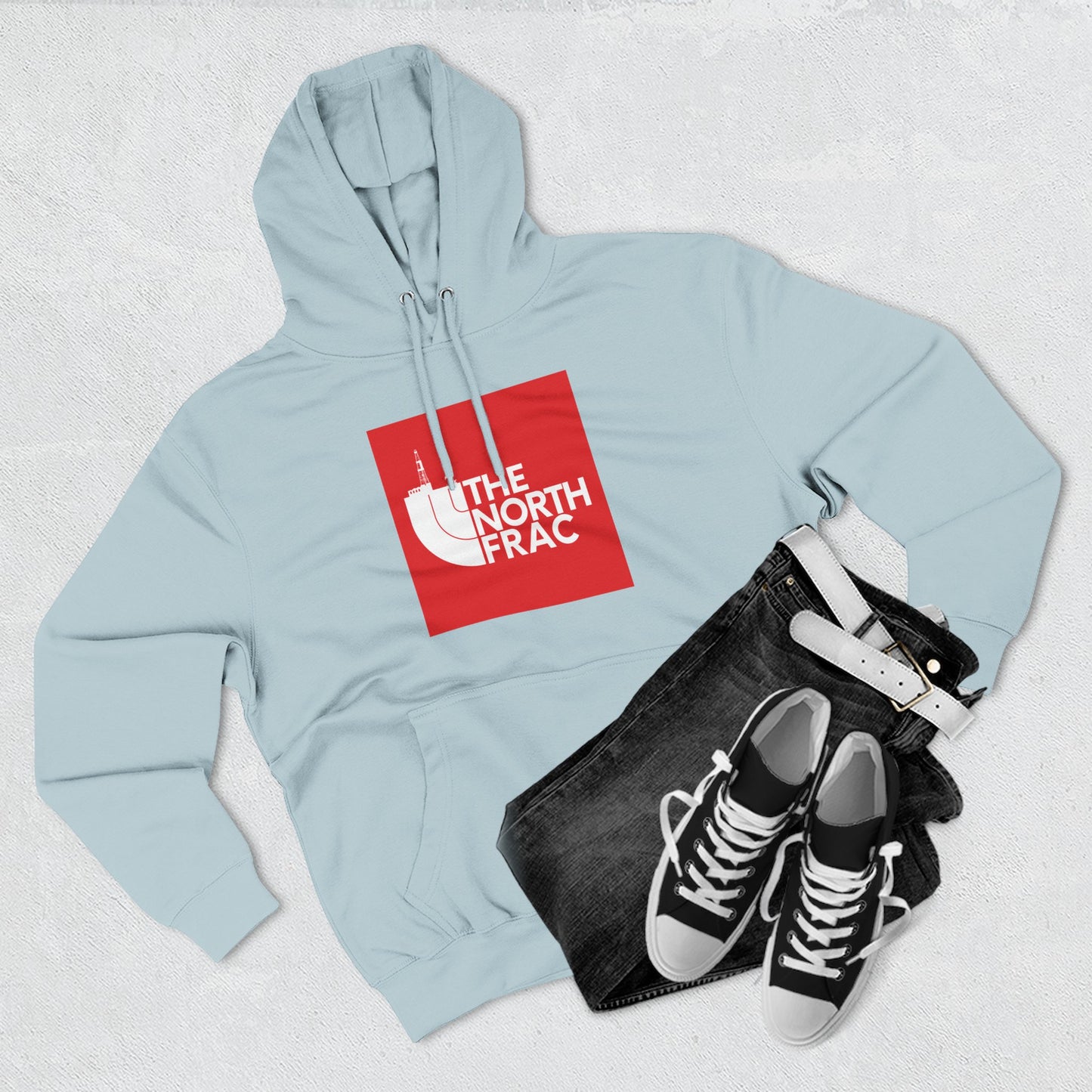 The North Frac Red Logo Hoodie