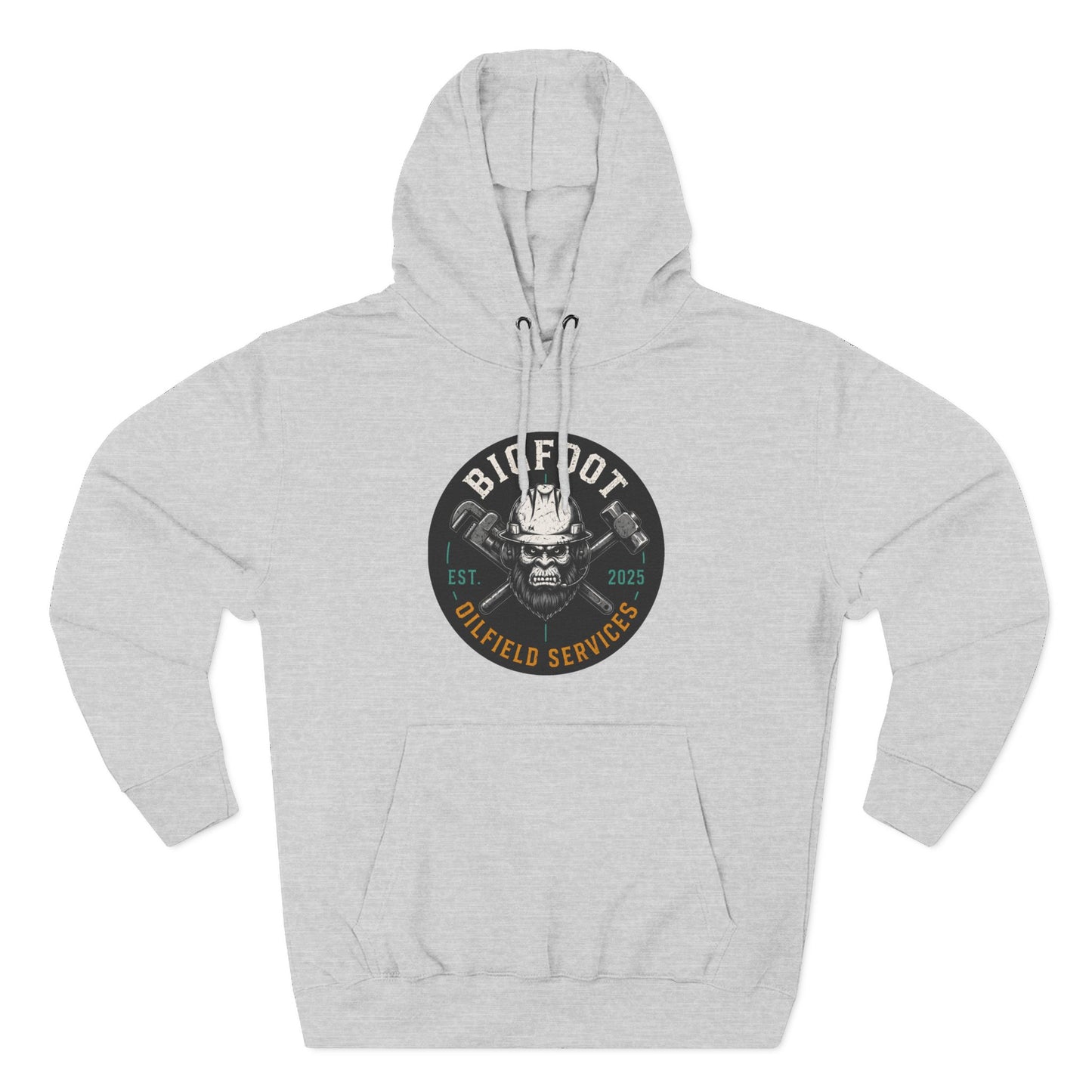 Bigfoot Oilfield Services Hoodie – Vintage Sasquatch Logo Fleece Pullover