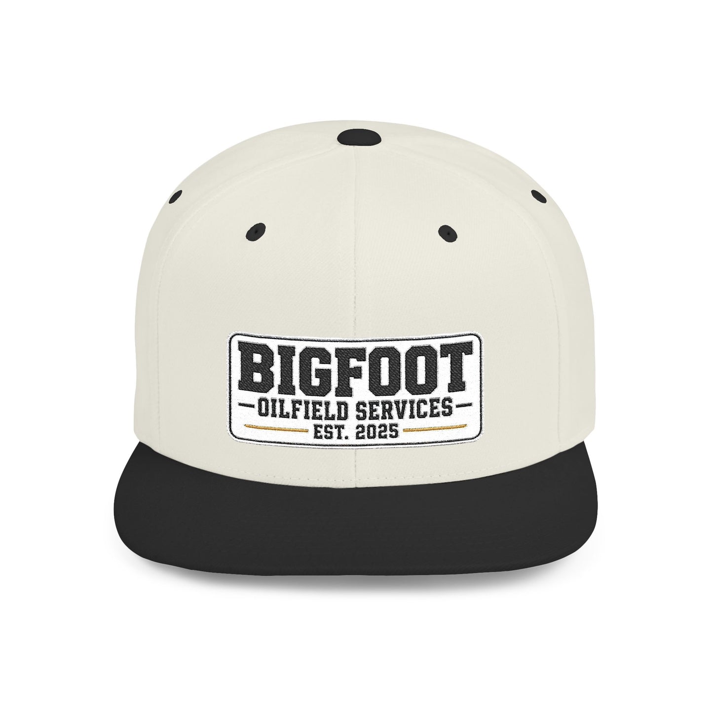 Bigfoot Oilfield Services Flat Bill Snapback Hat — Vintage Logo