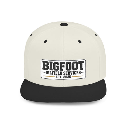 Bigfoot Oilfield Services Flat Bill Snapback Hat — Vintage Logo
