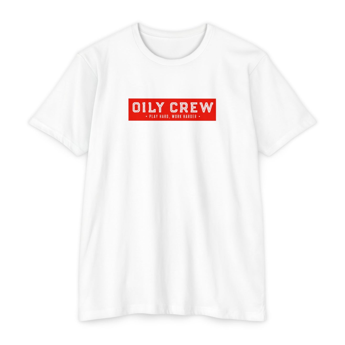 Oily Crew T-Shirt — Retro Red Box Logo