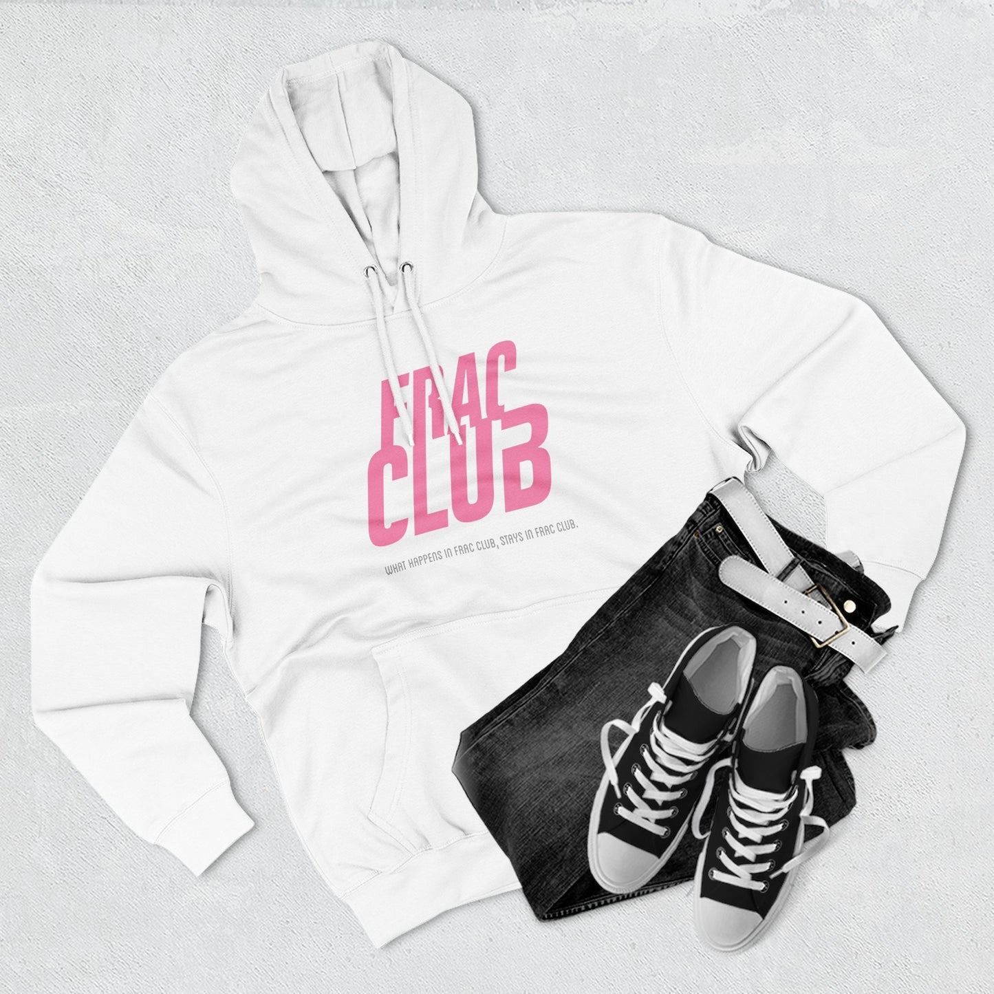 Frac Club Hoodie — Pink Logo