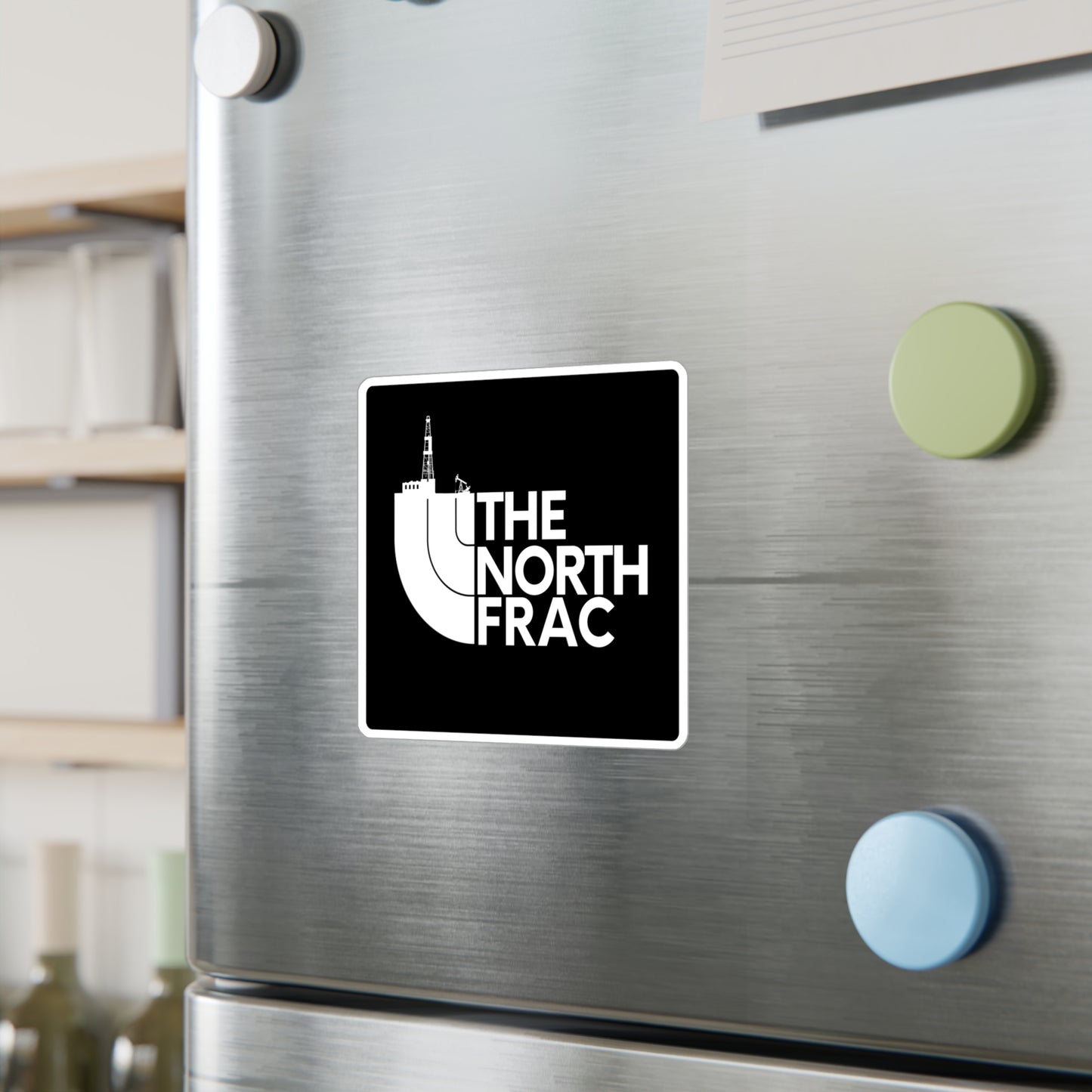 The North Frac Vinyl Sticker — Kiss-Cut Oil Rig Decal