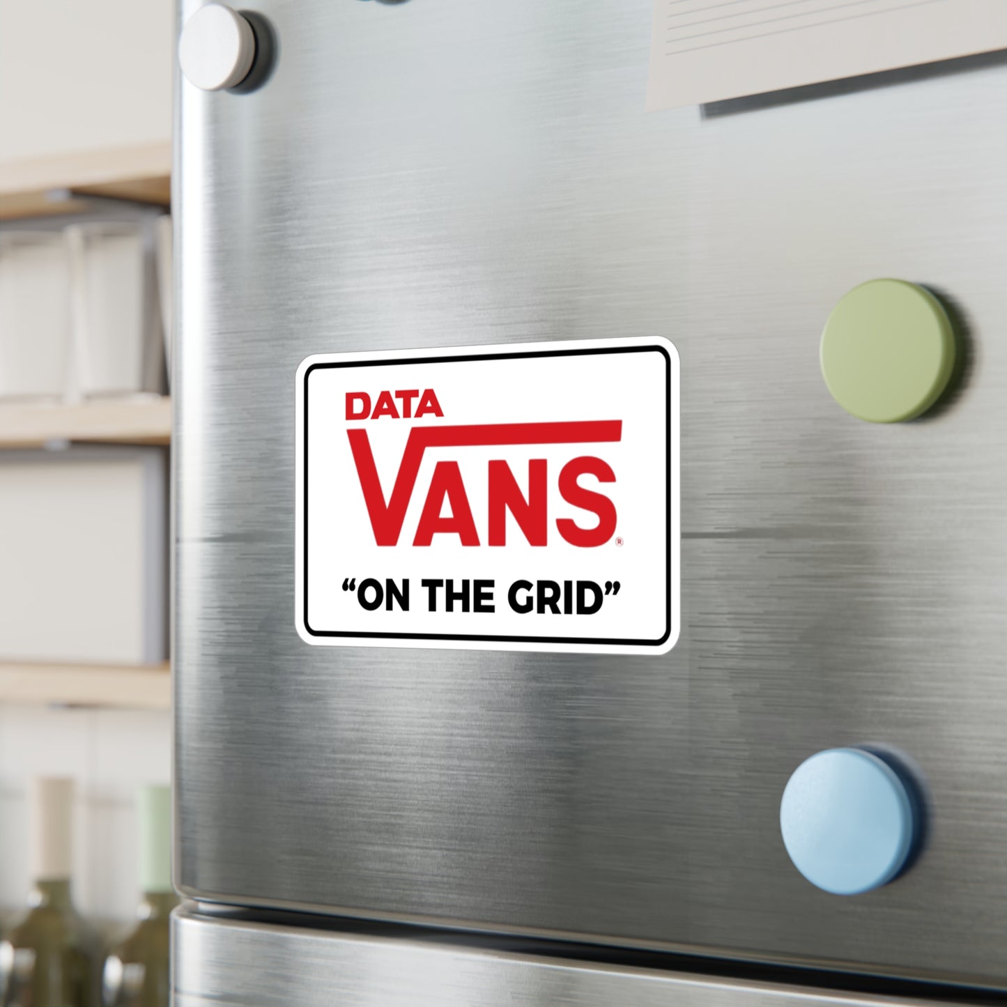 Data Vans "On The Grid"  Vinyl Sticker