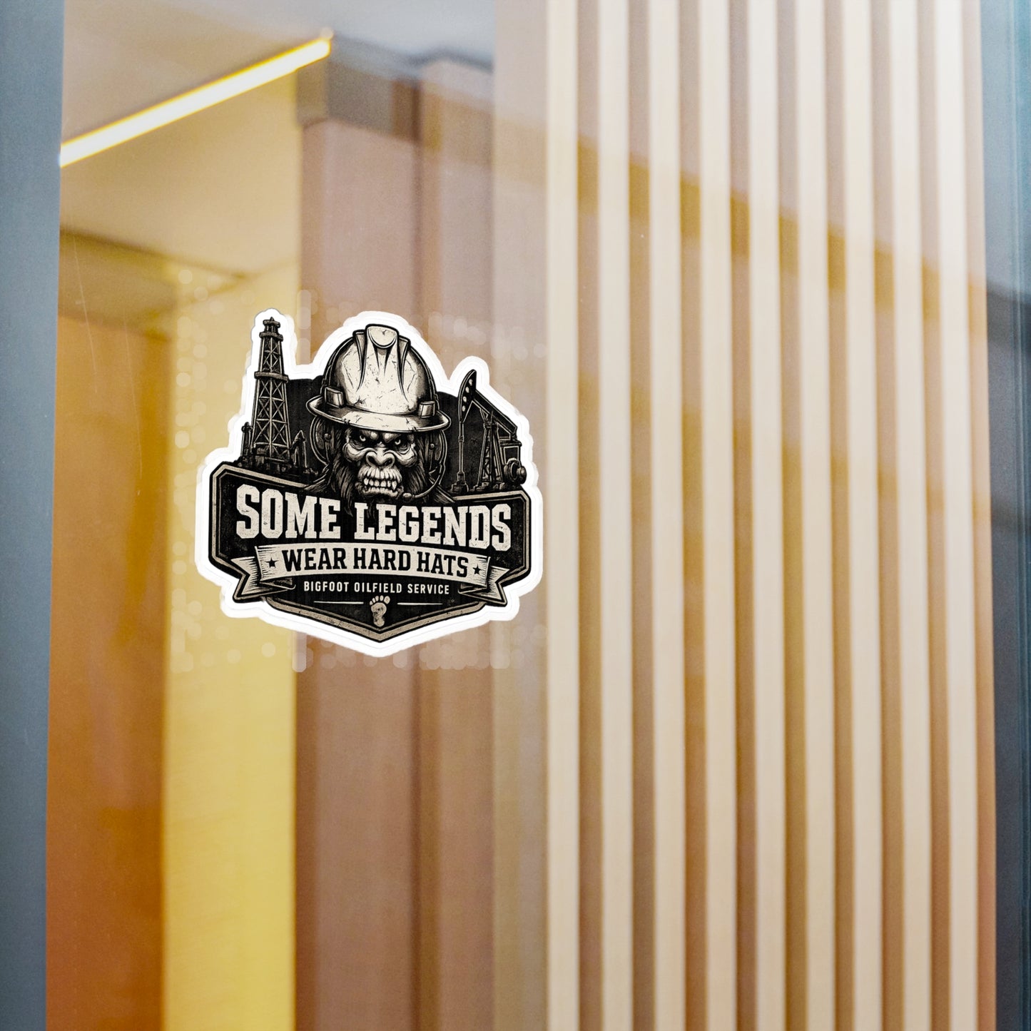 Some Legends Wear Hard Hats - Vinyl Sticker