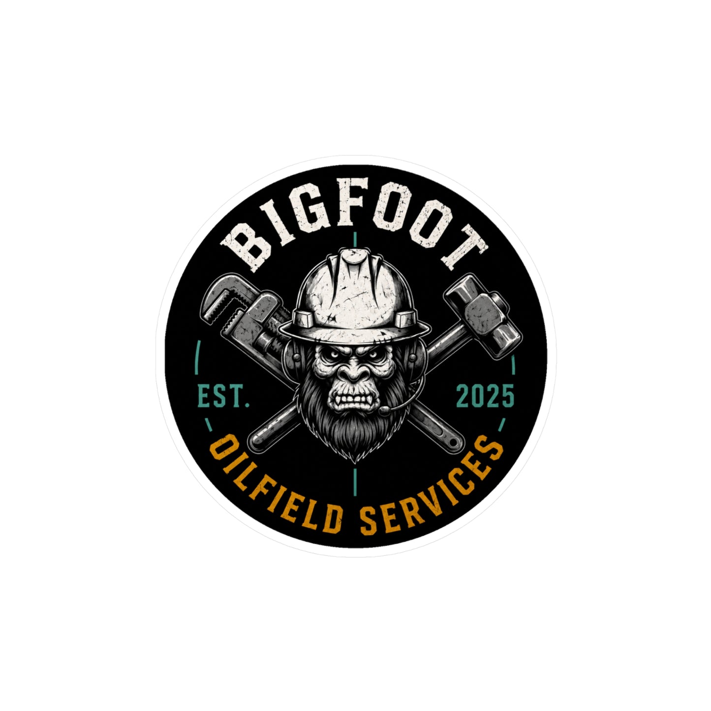 Bigfoot Oilfield Services Round -Vinyl Sticker