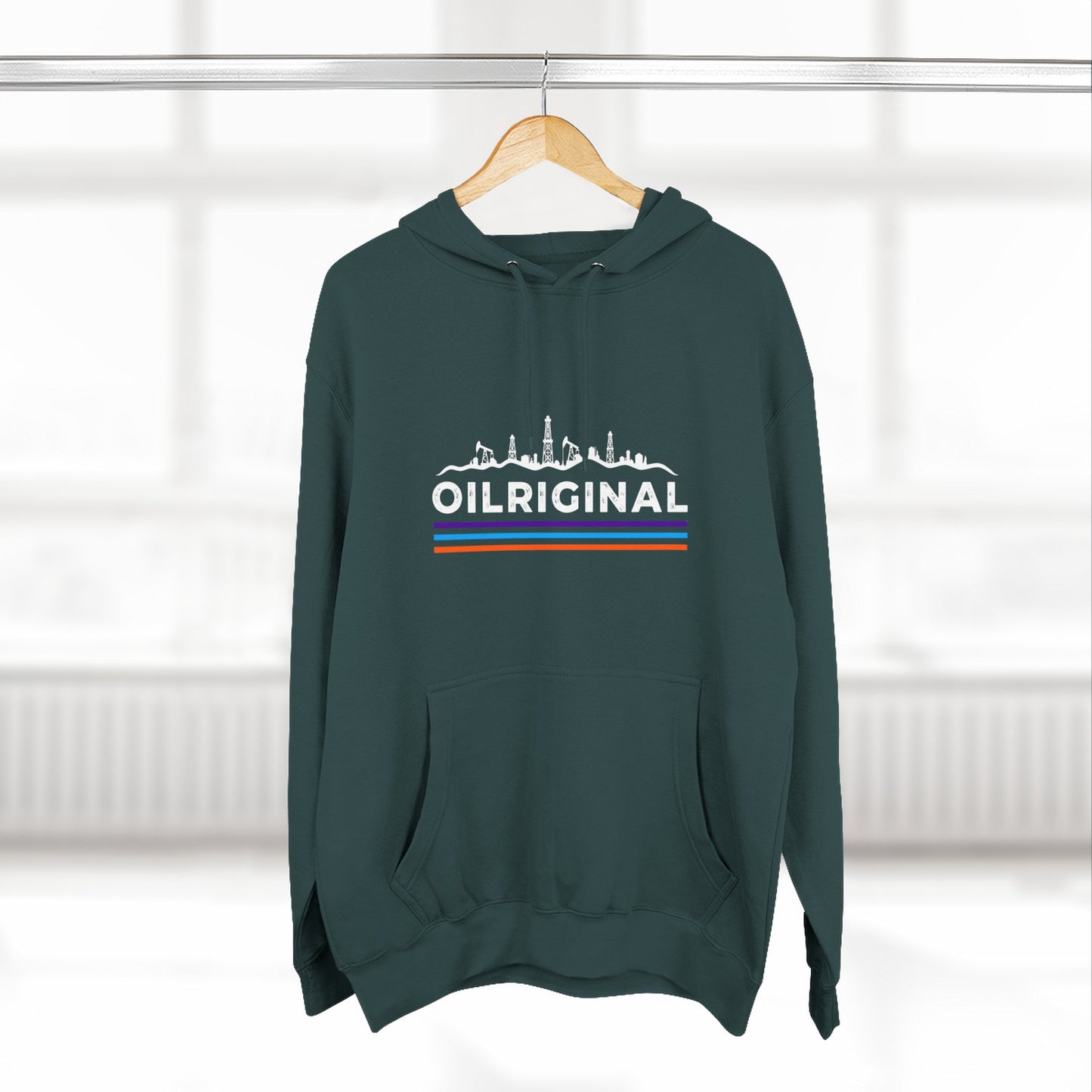 OILRIGINAL Skyline Hoodie with Retro Stripes