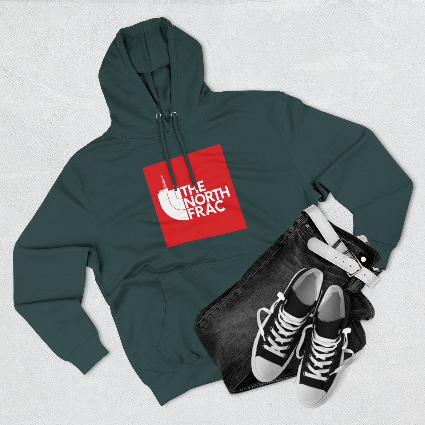The North Frac Red Logo Hoodie