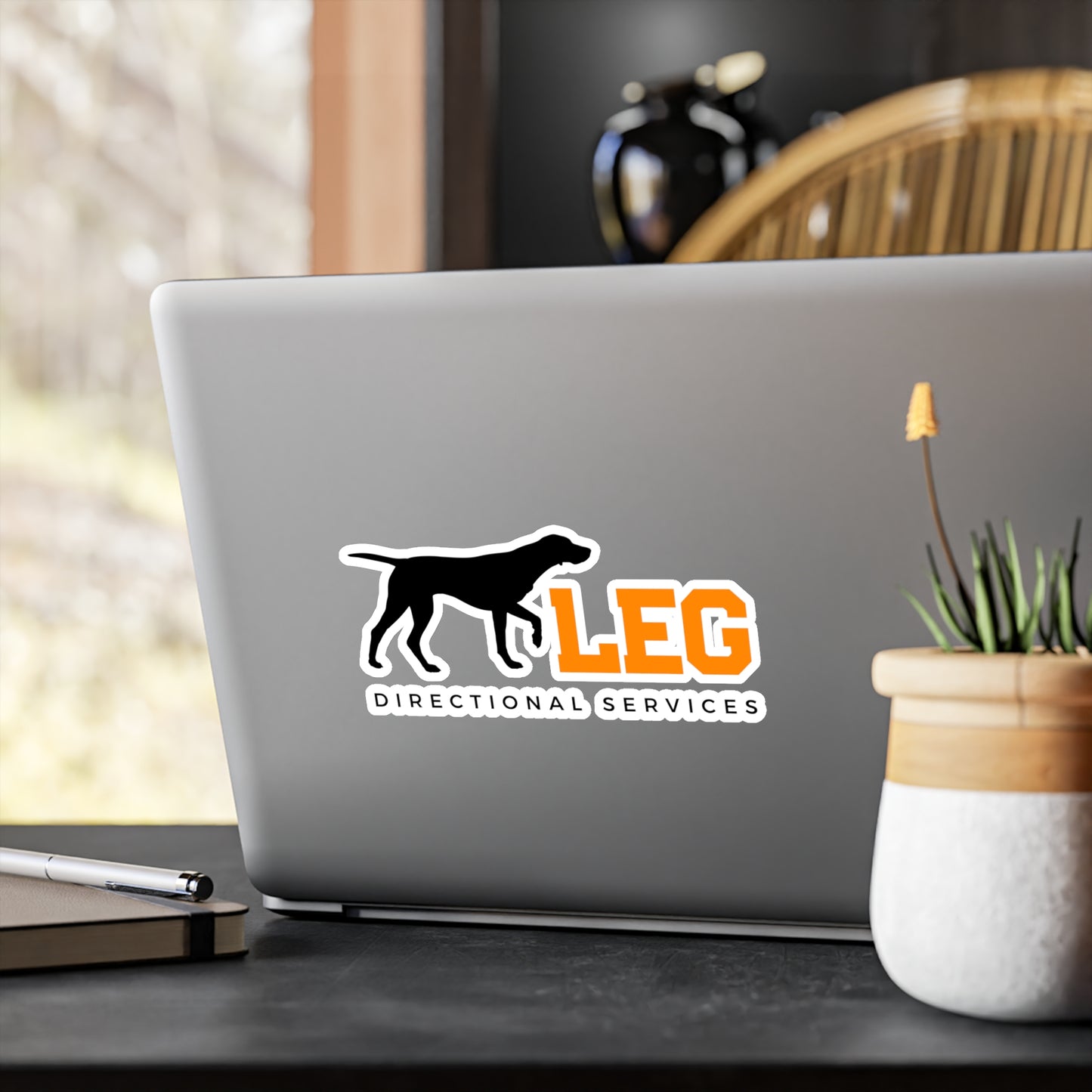 Dog Leg Directional Services - Kiss-Cut Decal