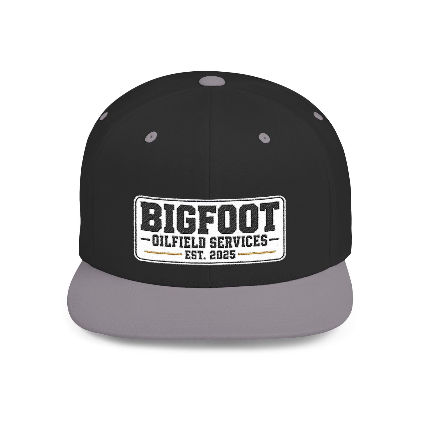 Bigfoot Oilfield Services Flat Bill Snapback Hat — Vintage Logo