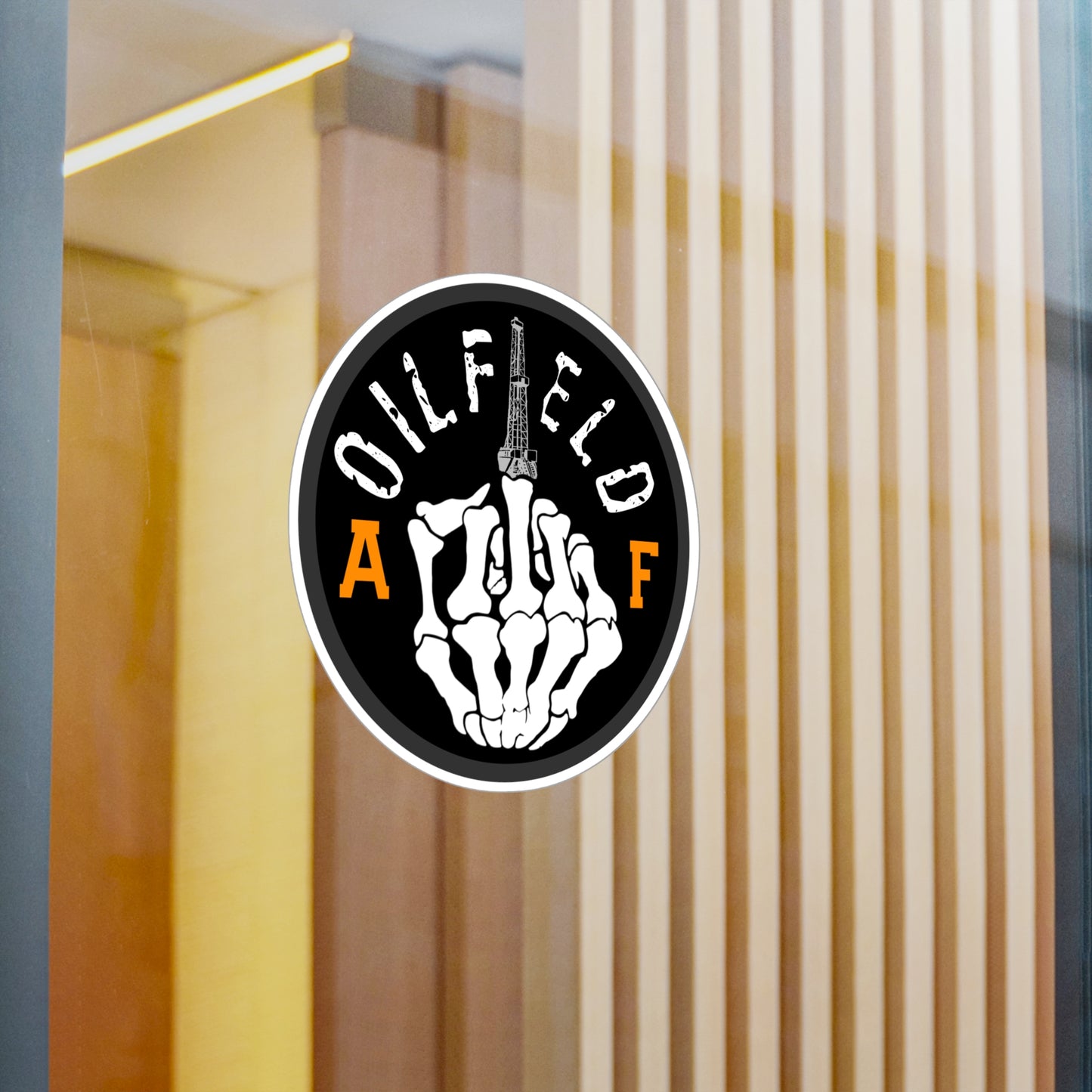 Oilfield AF Skeleton Hand -Vinyl Sticker