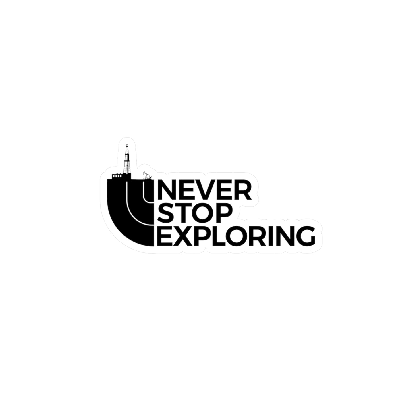 Never Stop Exploring - Vinyl Sticker