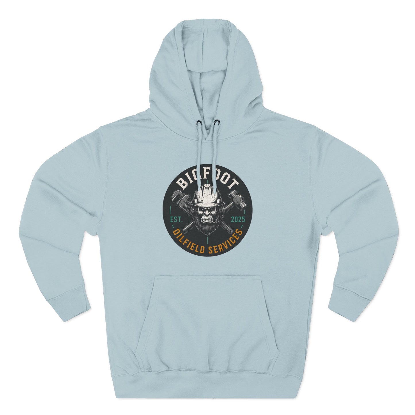 Bigfoot Oilfield Services Hoodie – Vintage Sasquatch Logo Fleece Pullover