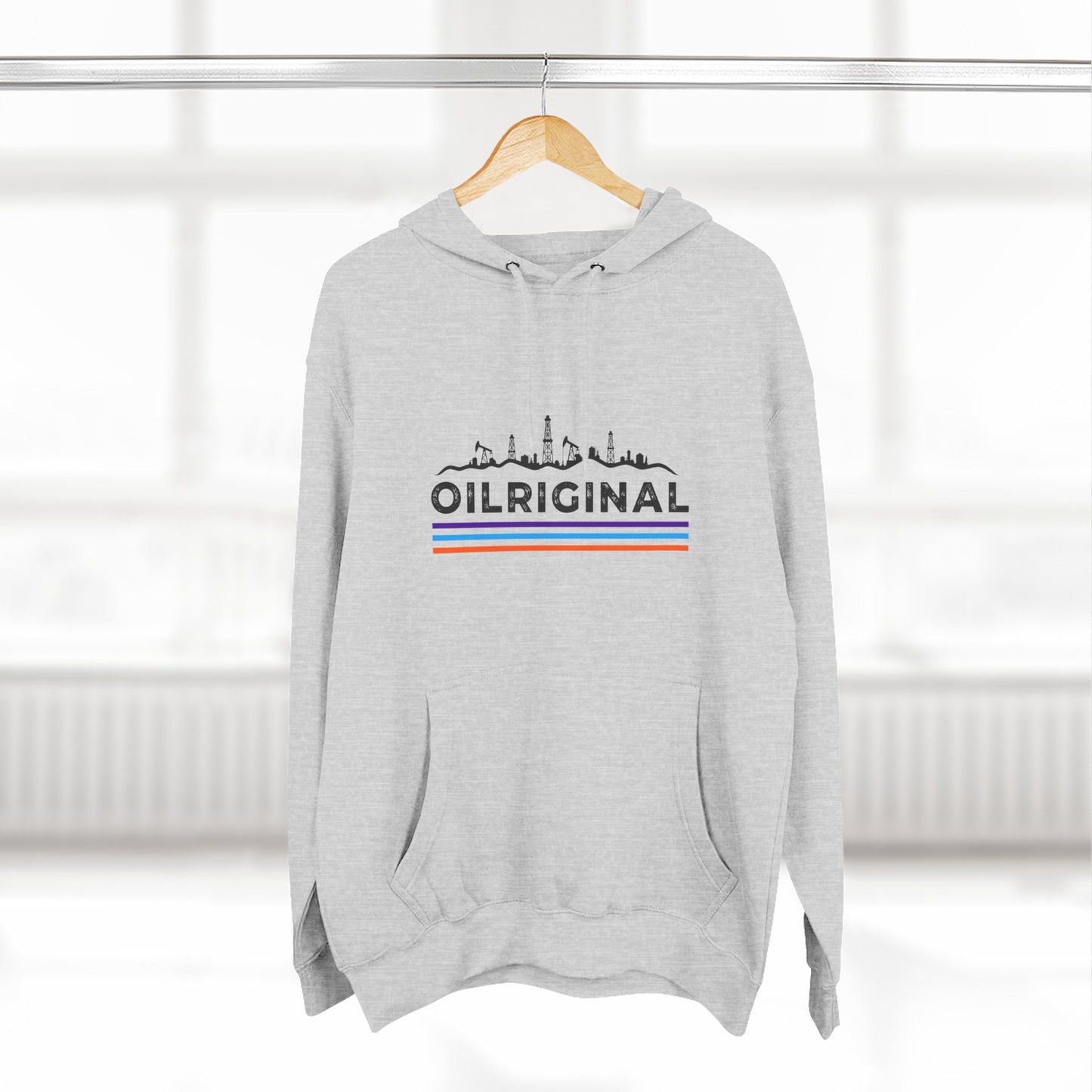 Oilrig Original Hoodie — Vintage Offshore Skyline Graphic Pullover