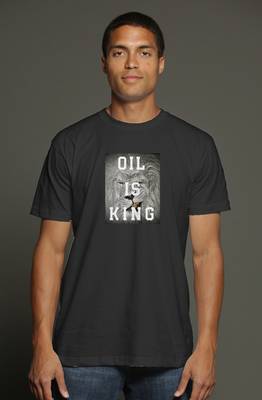 OIL IS KING triblend t shirt