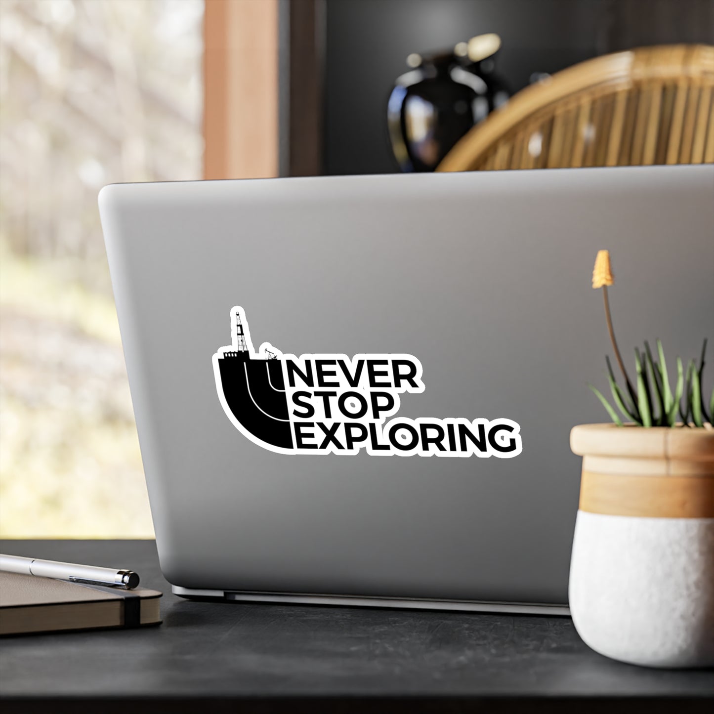 Never Stop Exploring - Vinyl Sticker