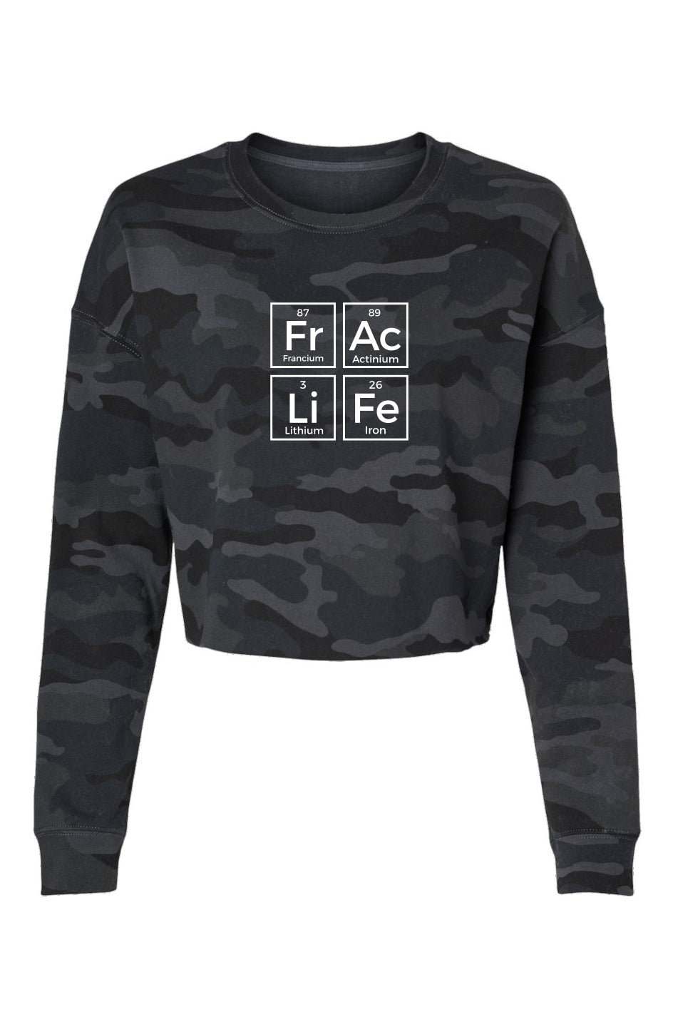 Frac Life Lightweight Camo Cropped Crew