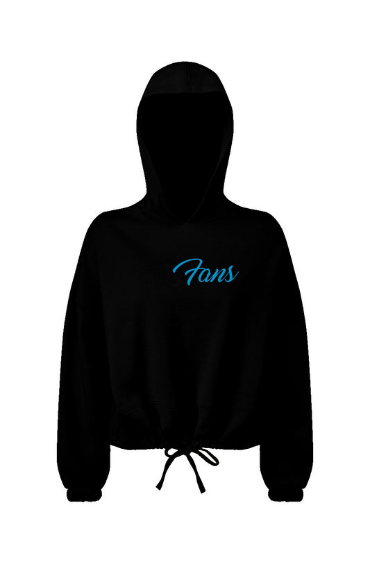 Oily Fans Ladies' Cropped Oversize Hooded Sweatshirt