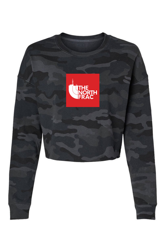 The North Frac Red Lightweight Camo Cropped Crew