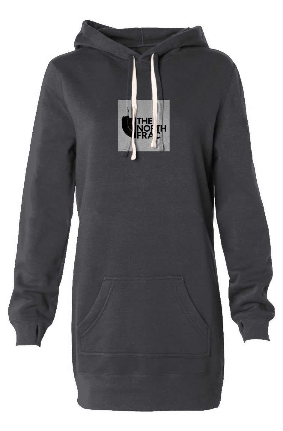 The North Frac Grey Hooded Sweatshirt Dress