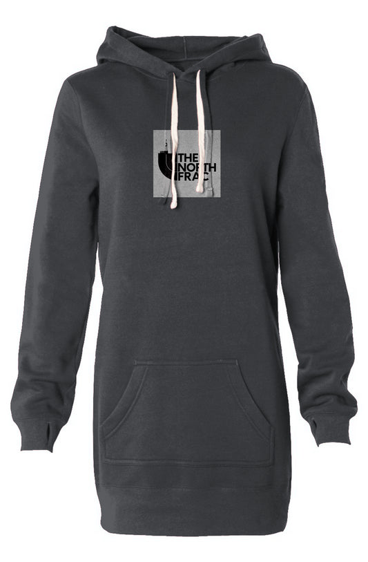 The North Frac Grey Hooded Sweatshirt Dress