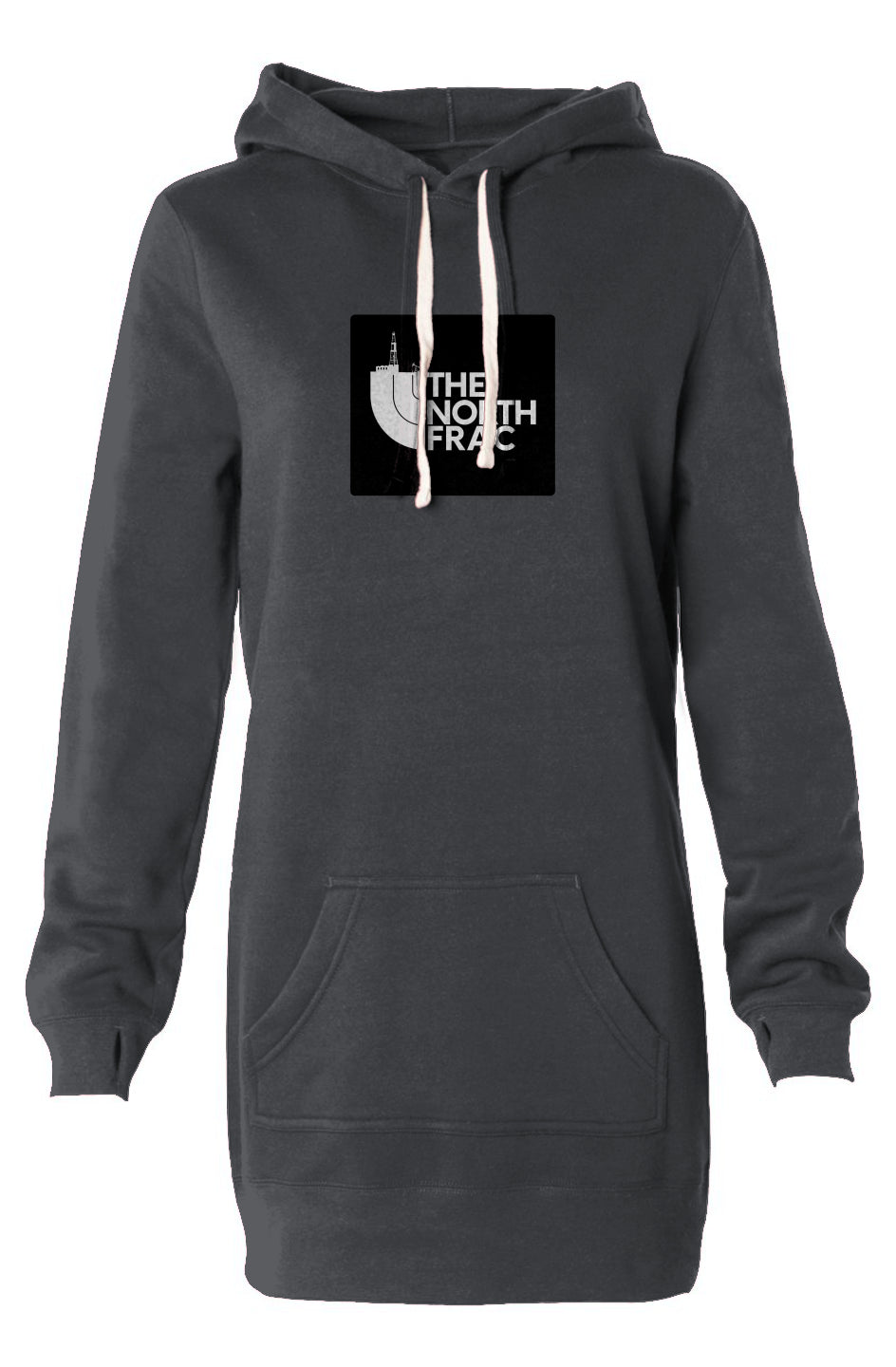 The North Frac Black Hooded Sweatshirt Dress