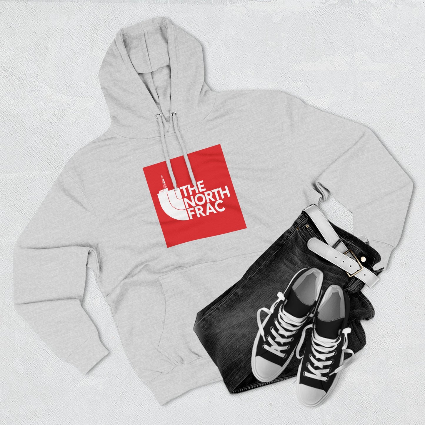 The North Frac Red Logo Hoodie