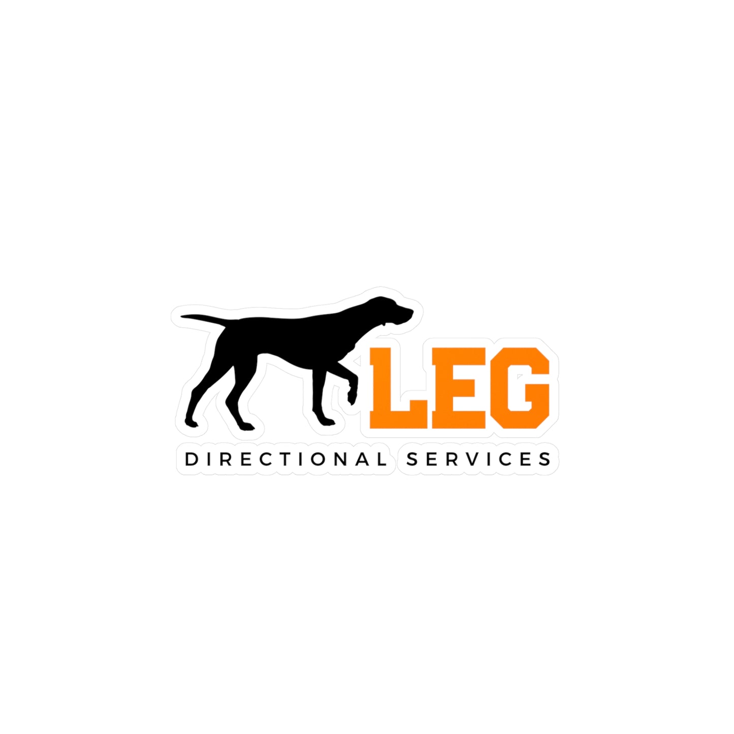 Dog Leg Directional Services - Kiss-Cut Decal