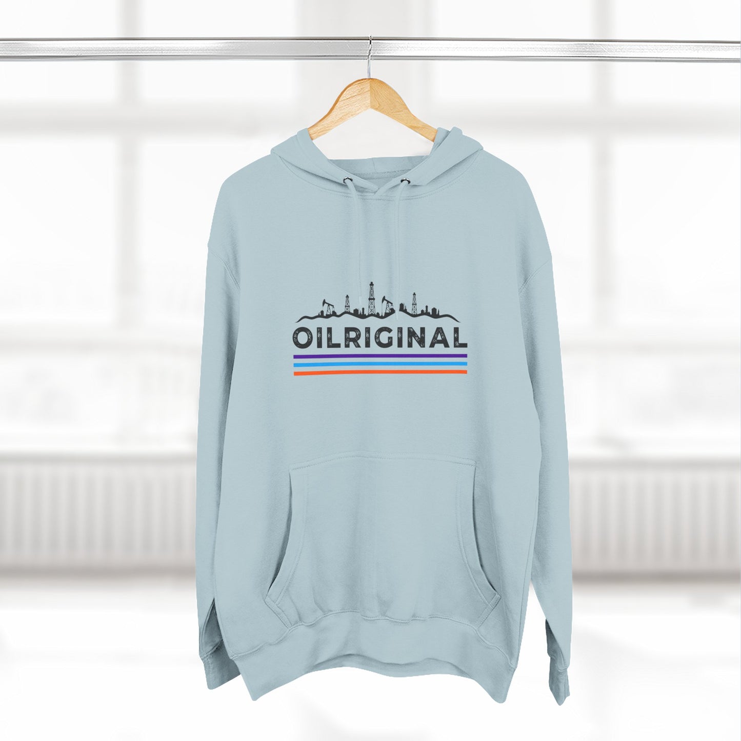 Oilrig Original Hoodie — Vintage Offshore Skyline Graphic Pullover