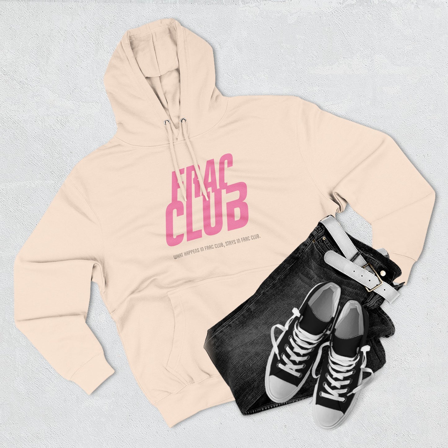 Frac Club Hoodie — Pink Logo