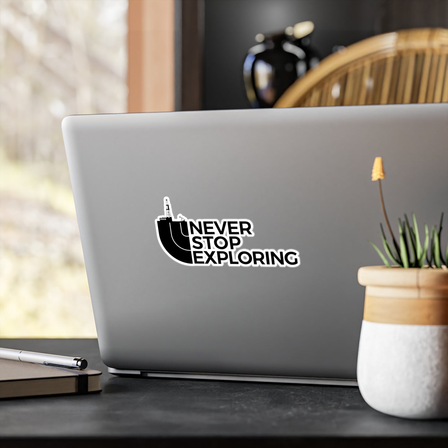 Never Stop Exploring - Vinyl Sticker