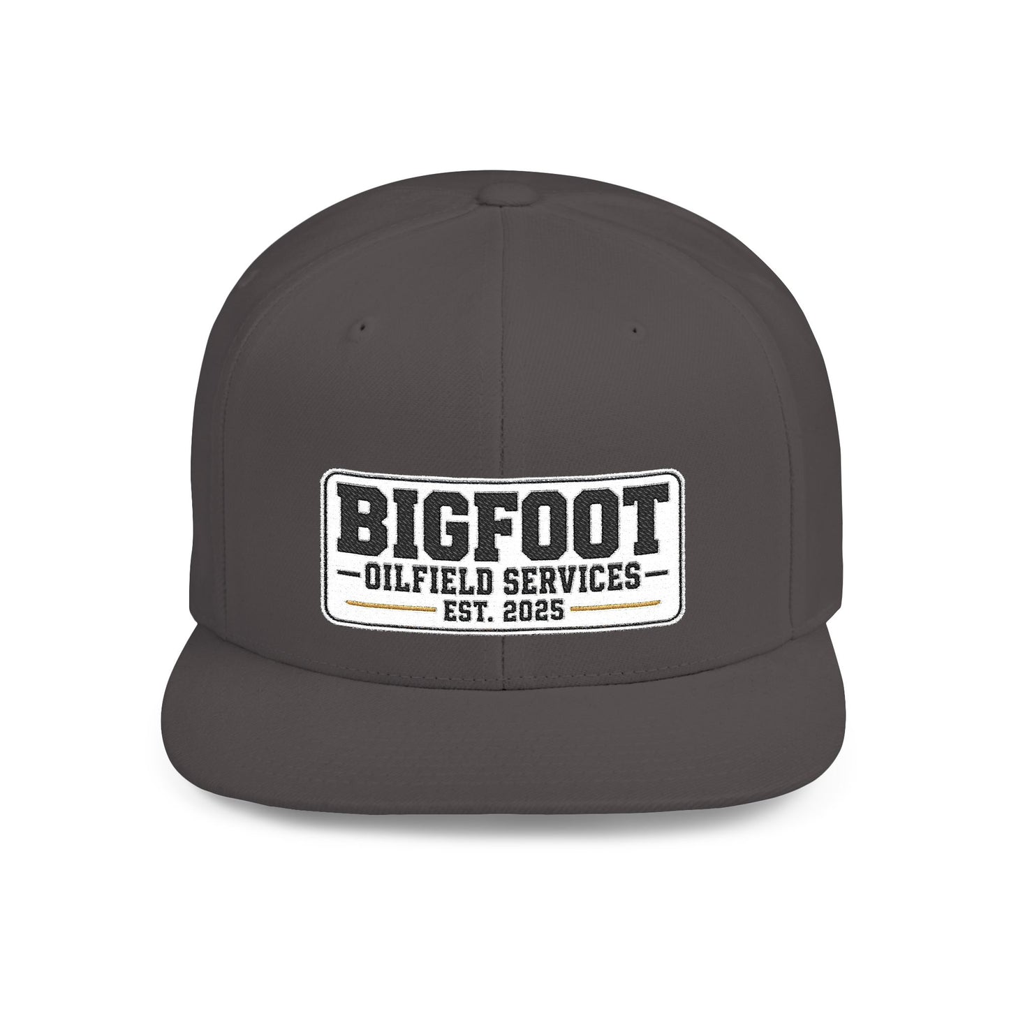 Bigfoot Oilfield Services Flat Bill Snapback Hat — Vintage Logo