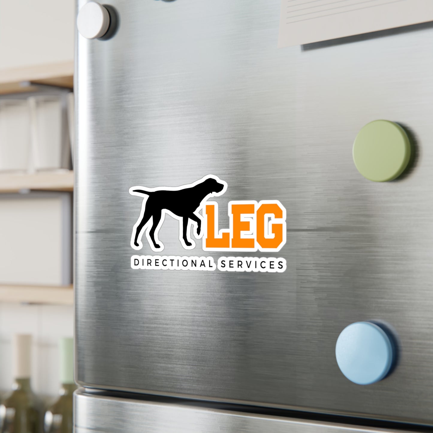Dog Leg Directional Services - Kiss-Cut Decal