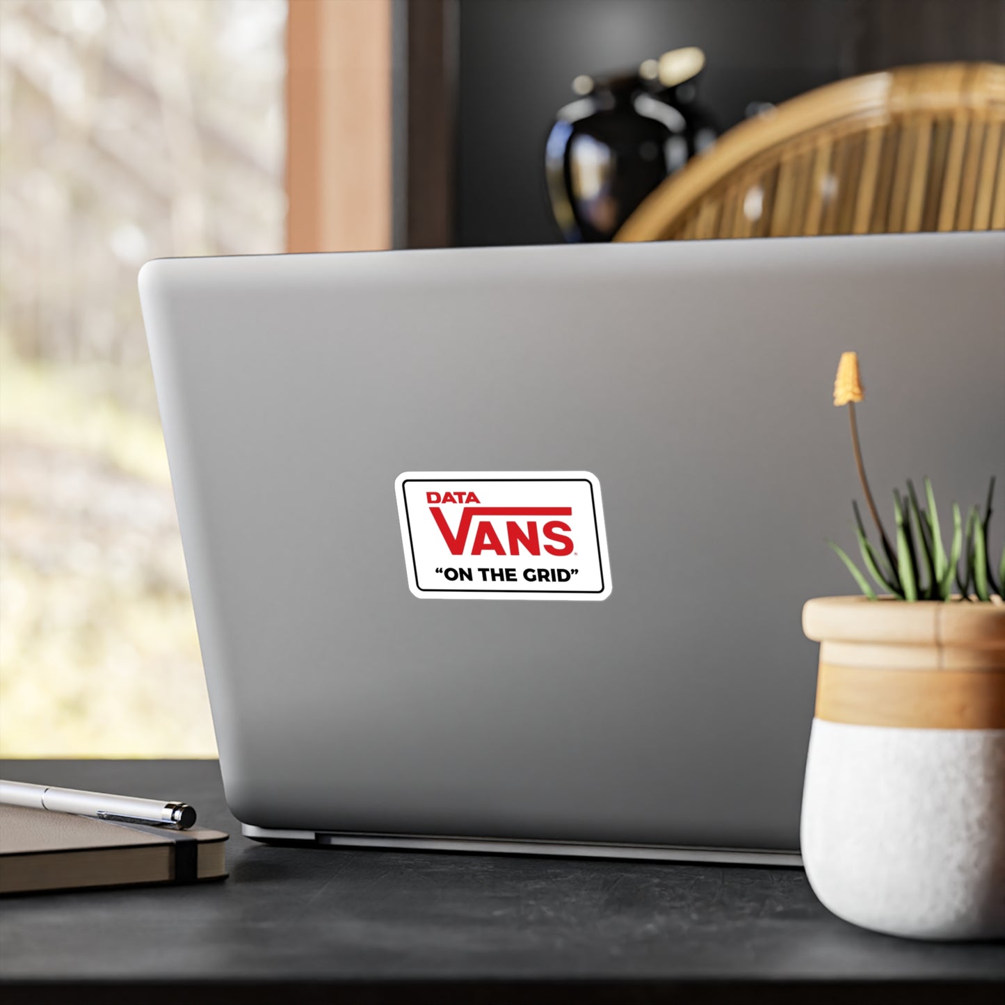 Data Vans "On The Grid"  Vinyl Sticker