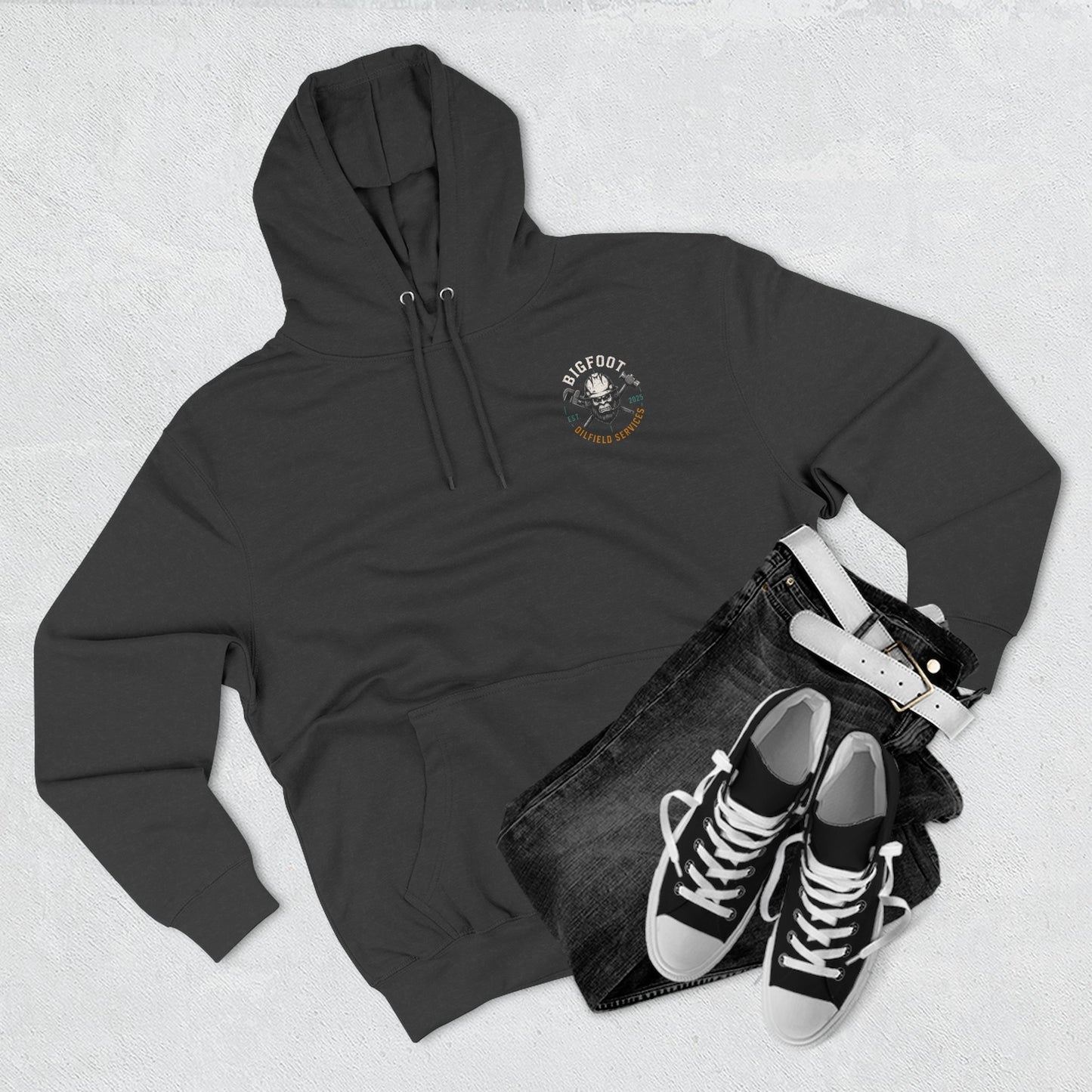 Dirty Feet Clean Money Hoodie — Graphic Outdoor Adventure Pullover