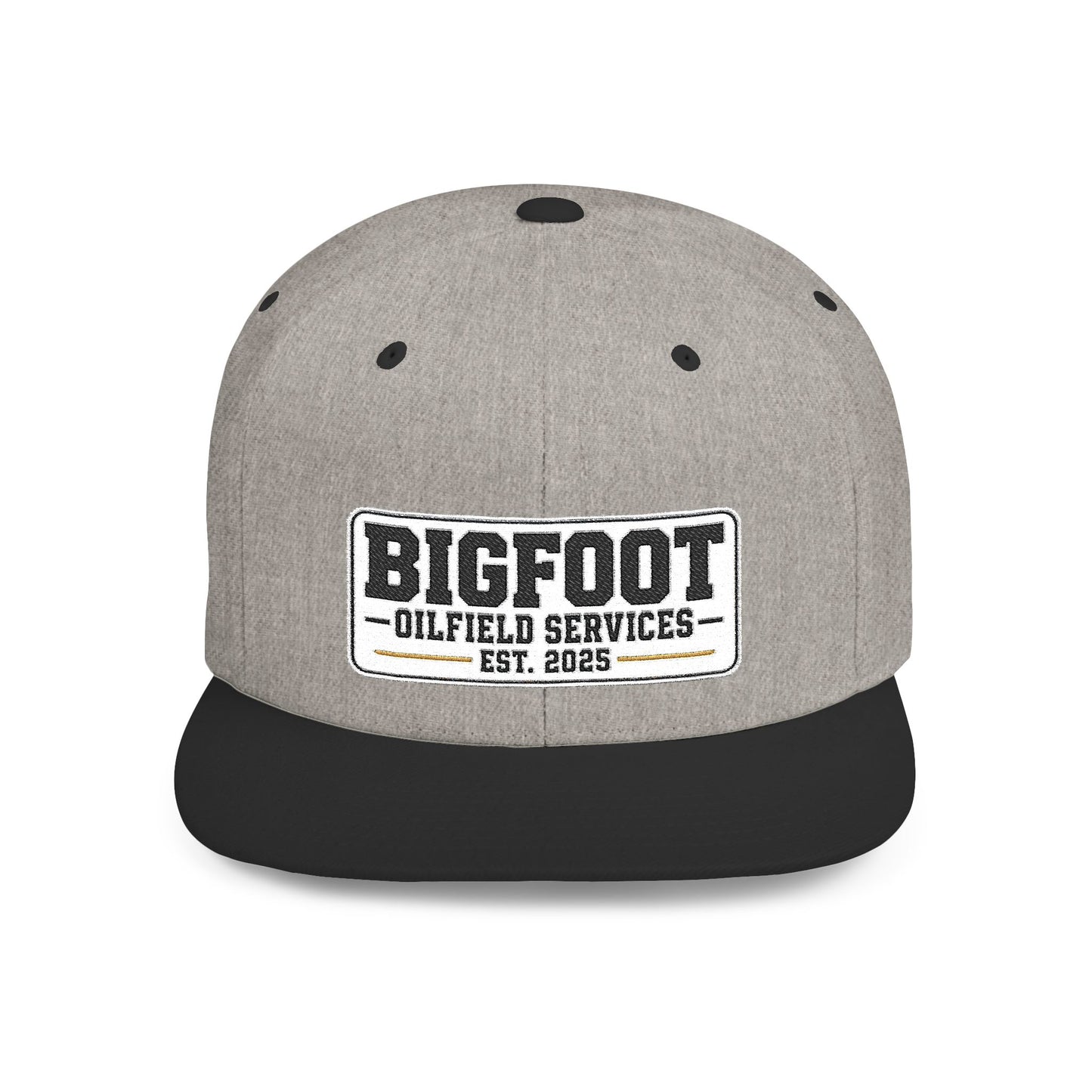 Bigfoot Oilfield Services Flat Bill Snapback Hat — Vintage Logo