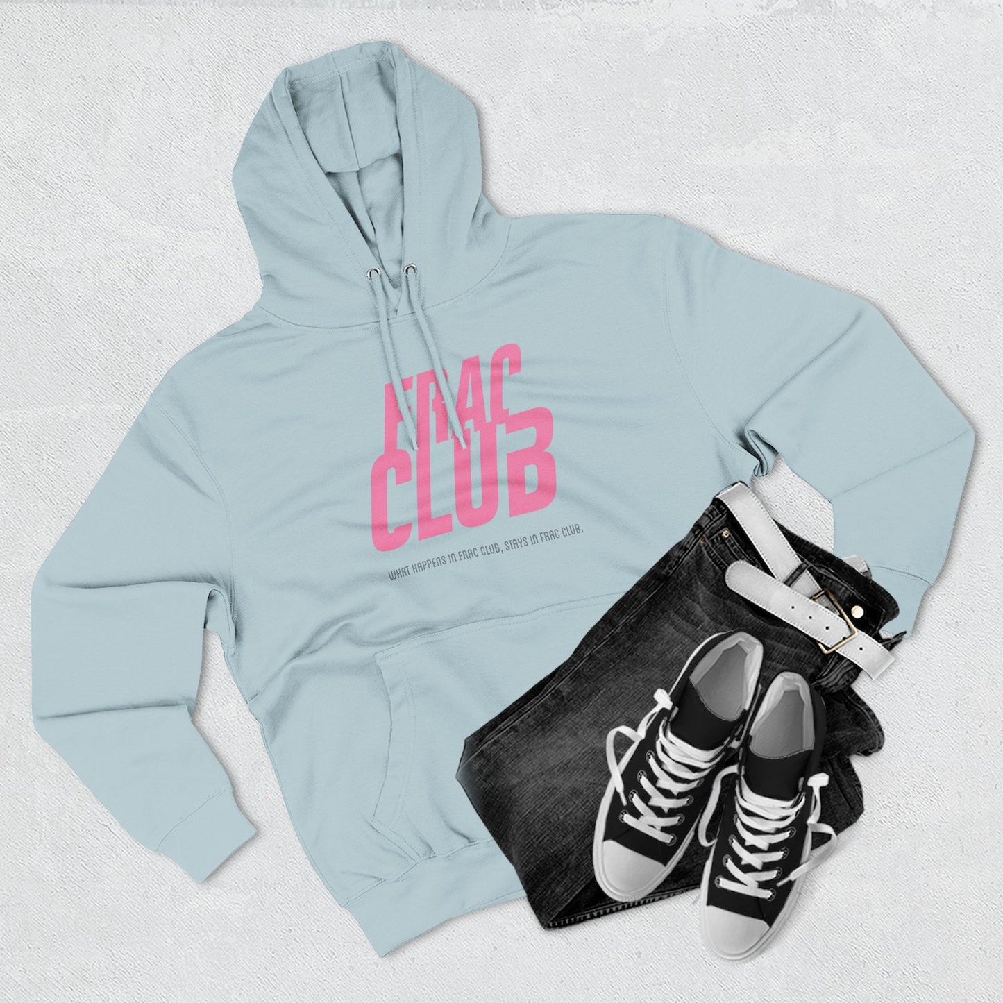 Frac Club Hoodie — Pink Logo