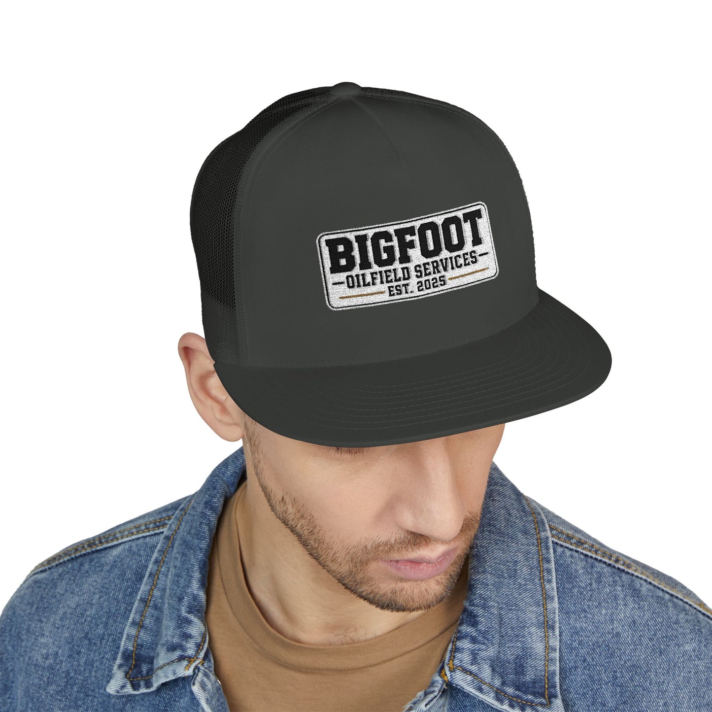 Bigfoot Oilfield Services Flat Bill Mesh Snapback