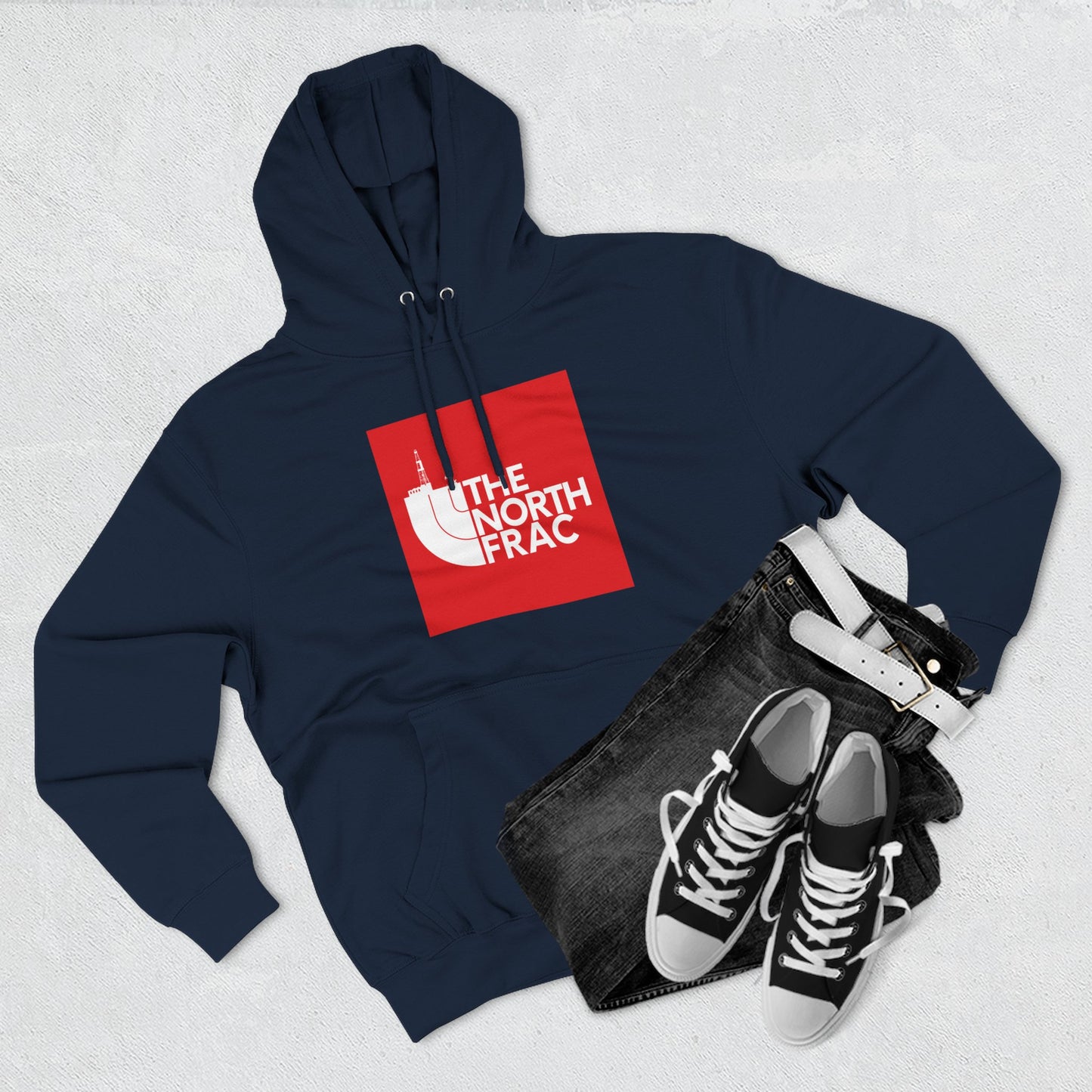 The North Frac Red Logo Hoodie