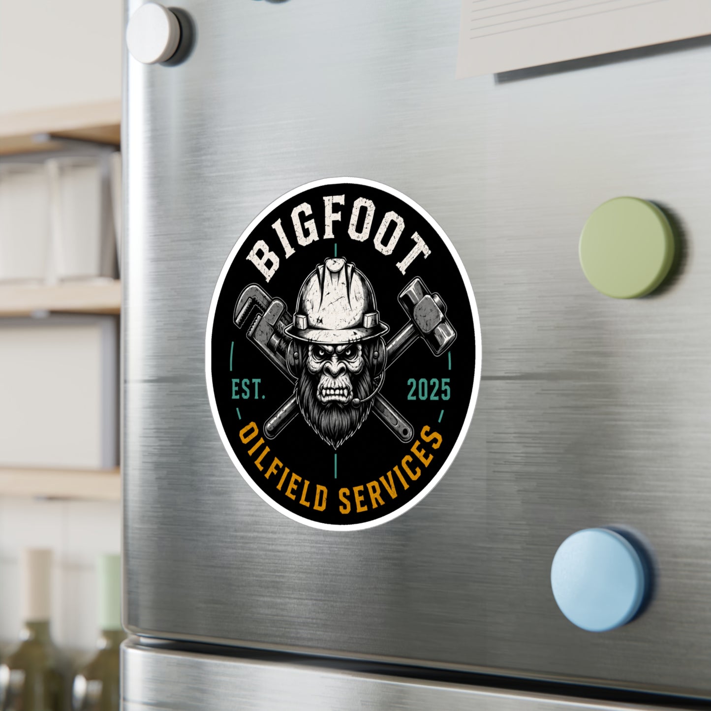 Bigfoot Oilfield Services Round -Vinyl Sticker