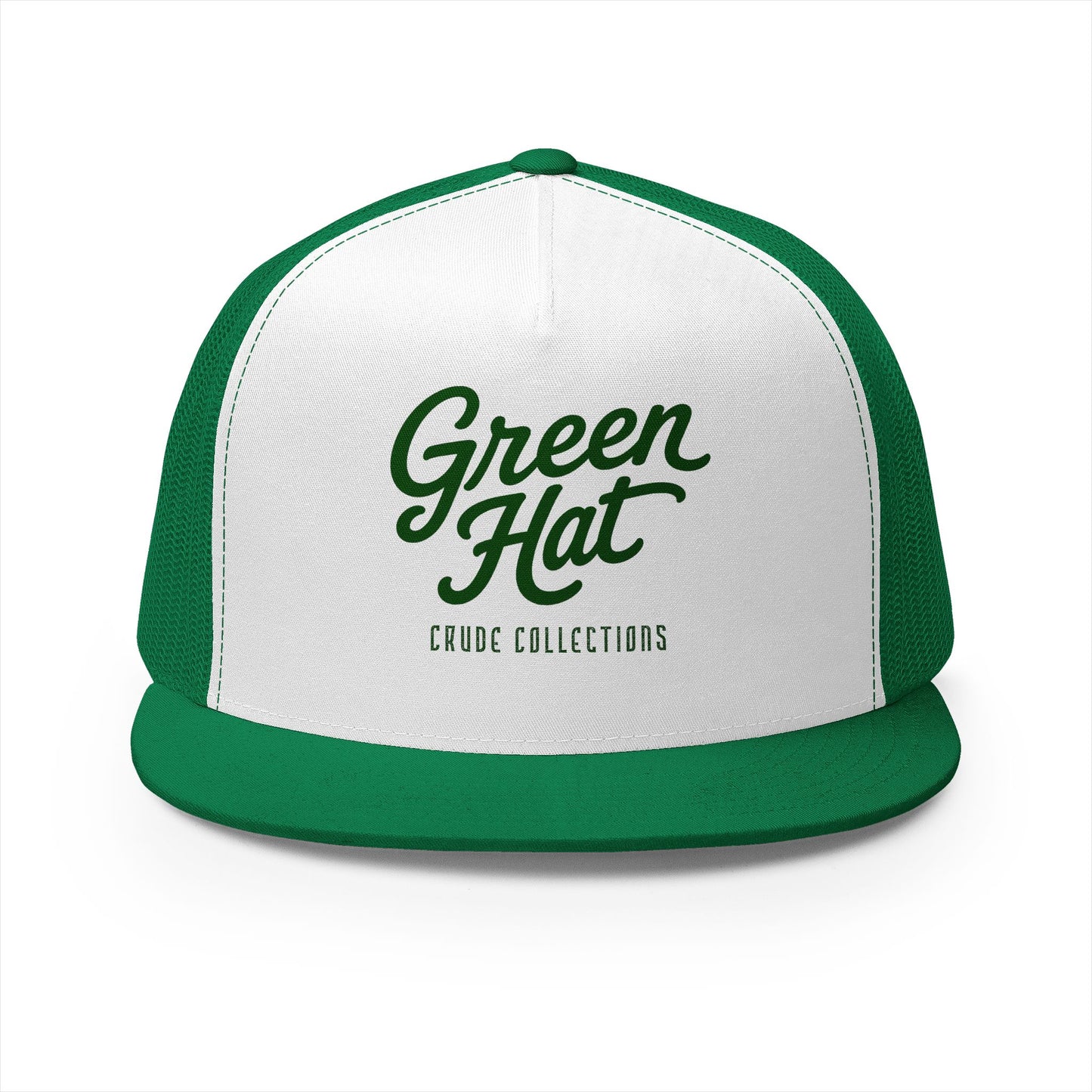 Green Hat Mesh Flat Bill Snapback