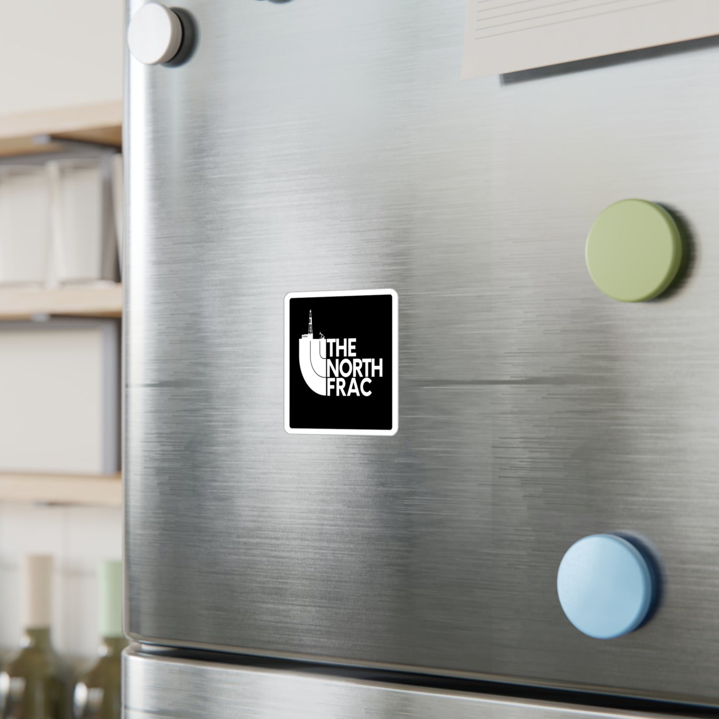 The North Frac Vinyl Sticker — Kiss-Cut Oil Rig Decal