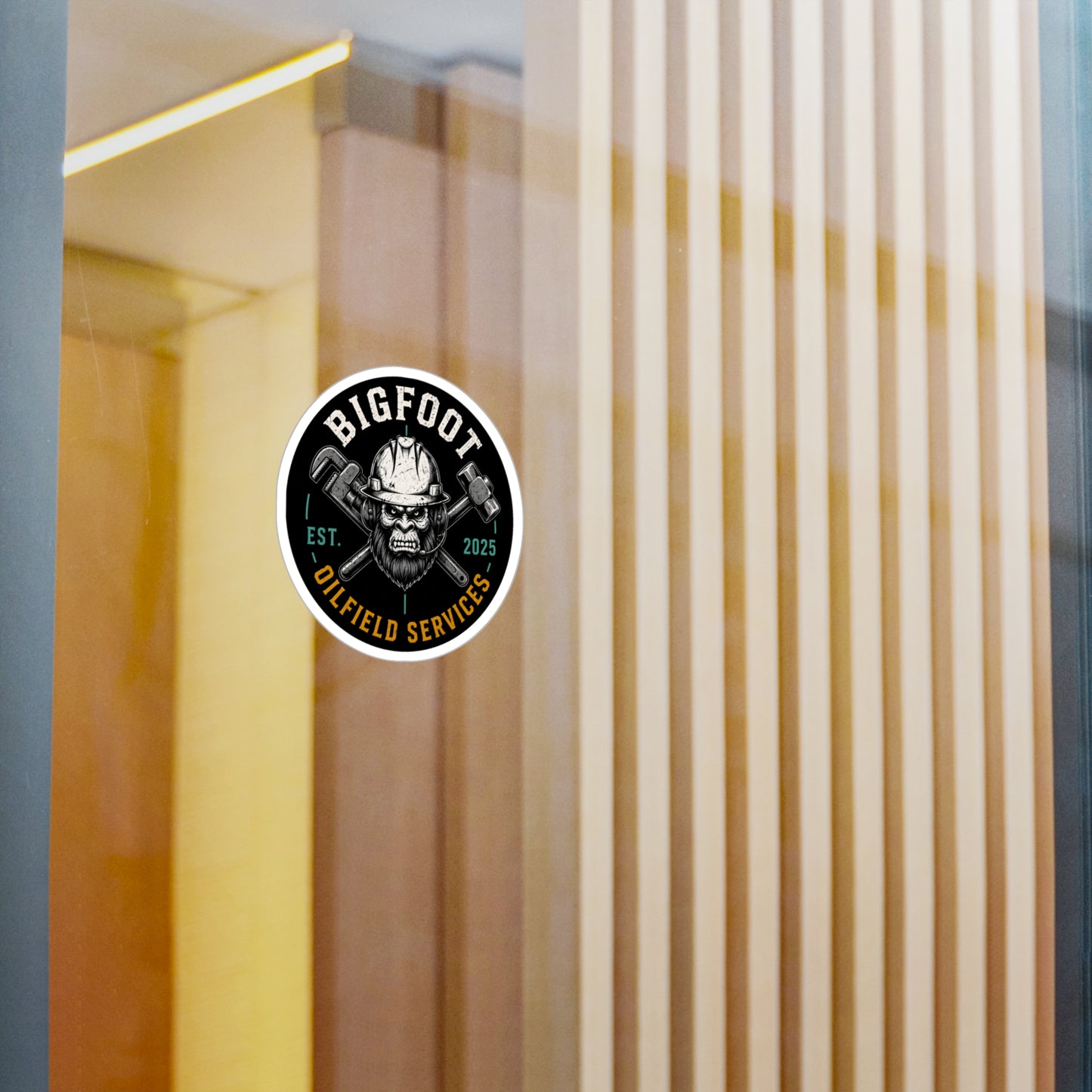 Bigfoot Oilfield Services Round -Vinyl Sticker