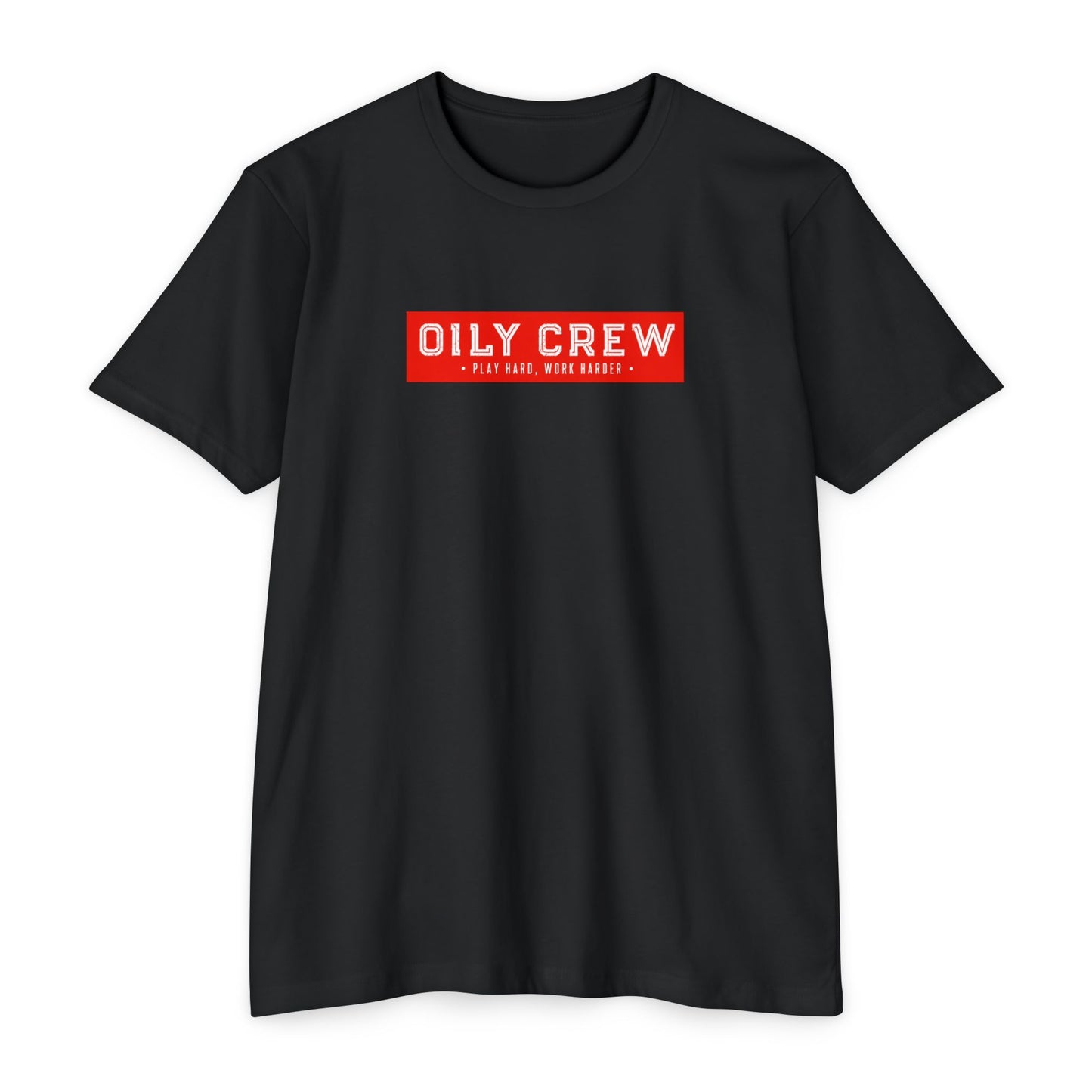 Oily Crew T-Shirt — Retro Red Box Logo